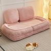 [VIDEO provided] Human Dog Bed ,Lazy Sofa Couch ,5 Adjustable Position,sit,sleep,fold,suit to put in bedroom, living room ,Space Saving Design,Pink