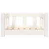 Dog Bed White 21.9"x17.9"x11" Solid Wood Pine