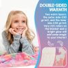 Glow in The Dark Blanket Pink Flannel Fleece Blankets for Girls Two Sided Unicorn Kids Blanket 6 Hours Glow in The Dark Blankets 50x60 Inches