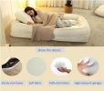 [VIDEO provided] Human Dog Bed ,Lazy Sofa Couch ,5 Adjustable Position,sit,sleep,fold,suit to put in bedroom, living room ,Space Saving Design,White