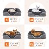 Memory Foam Pet Bed for Small Dogs & Cats with Washable Removable Cover Non-Slip Base Waterproof Liner Egg Crate Foam for Improved Sleep, gray,medium