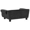 Dog Sofa Dark Gray 28.3"x17.7"x11.8" Plush