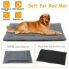 Dog Bed Mat Comfortable Fleece Pet Dog Crate Carpet Reversible Pad Joint Relief  S Size