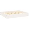 Dog Bed White 24.2"x19.3"x3.5" Solid Wood Pine