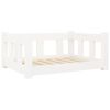 Dog Bed White 25.8"x19.9"x11" Solid Wood Pine