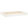 Dog Bed White 36"x25.2"x3.5" Solid Wood Pine