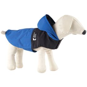 Dog Raincoat with Hood and Leash Hole, Adjustable Belly Strap, Reflective Strips, Lightweight Slicker Poncho Rain Jacket Coat for Small Medium Dogs an (Color: Blue)