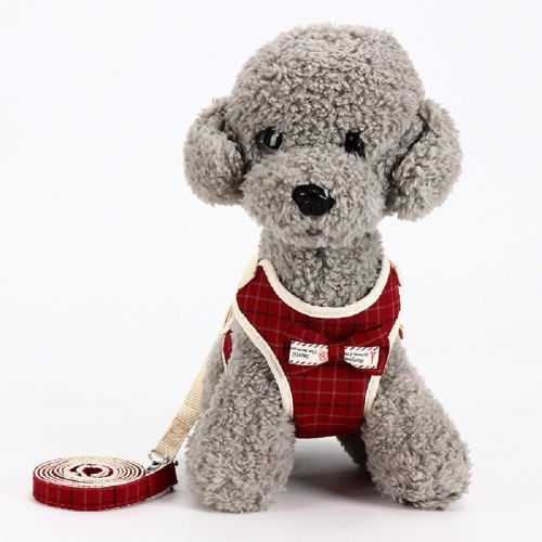 Dog Breathable Mesh Harness with Leash Pet Walking Harness with Cute Bows Adjustable Training Vest Dog Breathable Mesh Harness with Leash Pet Walking Harness with Cute Bows Adjustable Training Vest