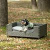 Dog Bed, Pet Bed, Pet Enclosures, Pet Outdoor Furniture, Pet Patio Furniture, Seasonal PE Wicker Pet Furniture, Dog Bed With Cushion